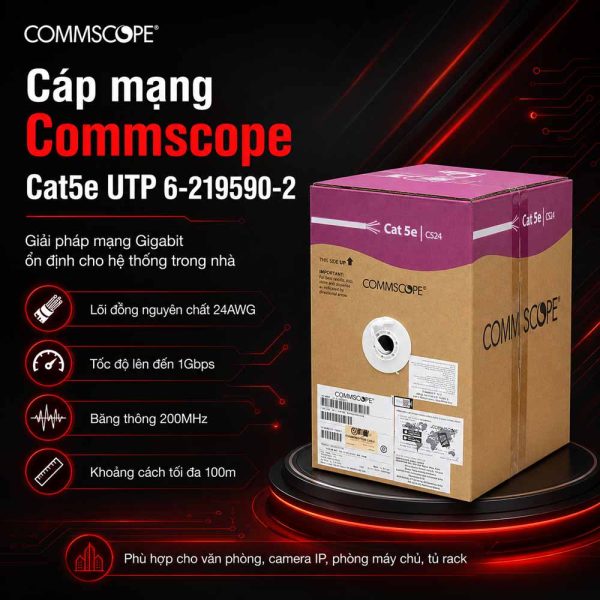 Cáp mạng Cat5e UTP Commscope 6-219590-2
