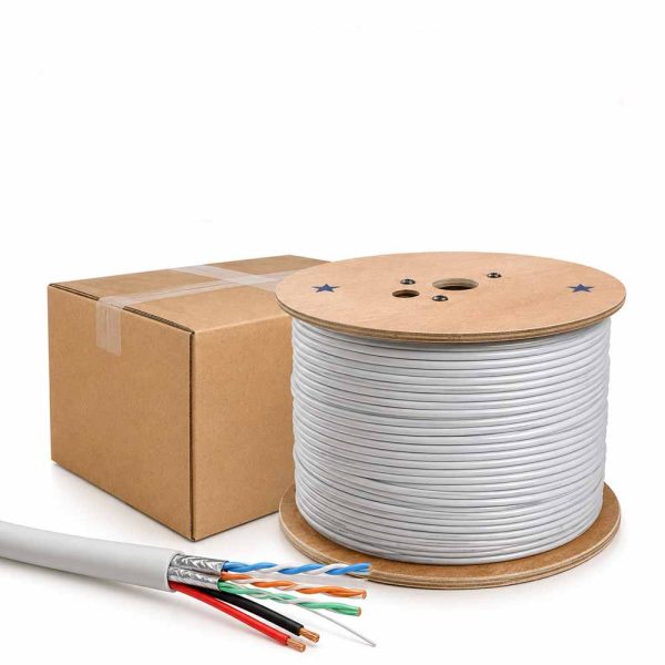 Cáp mạng kèm nguồn HDPRO Cat5E FTP + 2C Copper