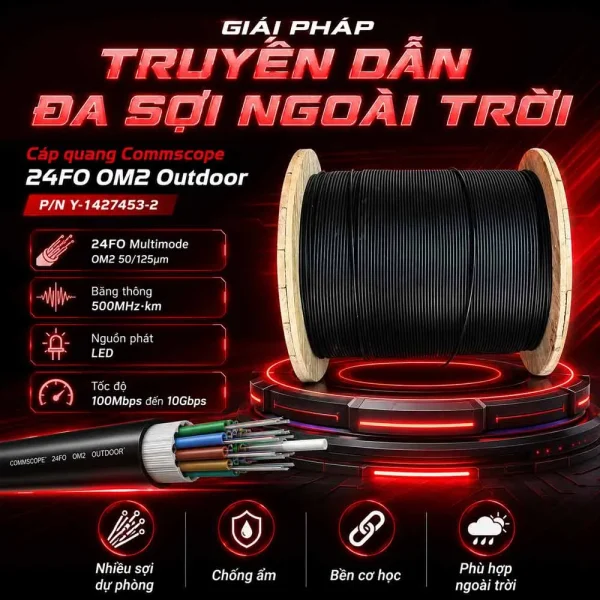 Cáp quang CommScope 24FO OM2 Outdoor Y-1427453-2