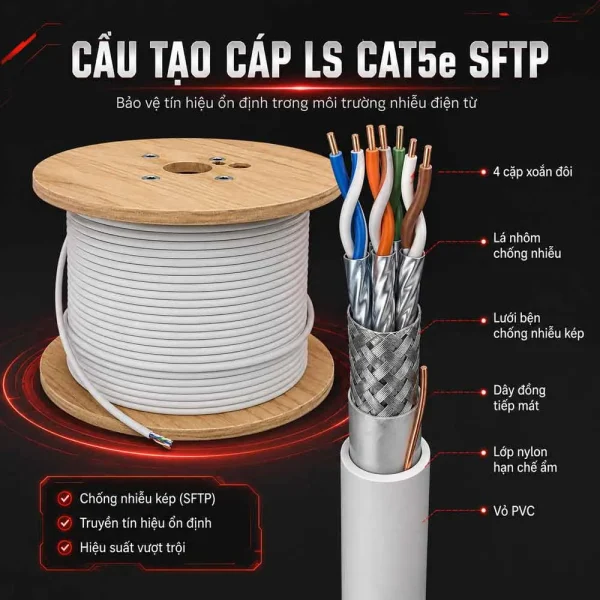 Dây cáp mạng LS Cat5e SFTP