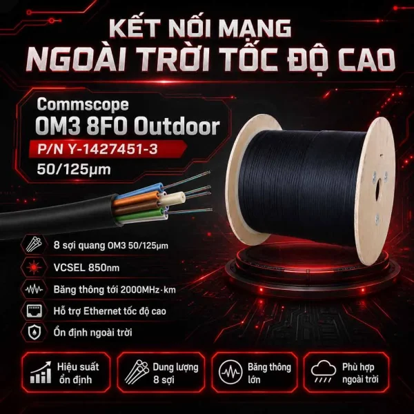 Cáp quang Commscope OM3 8FO Outdoor Y-1427451-3