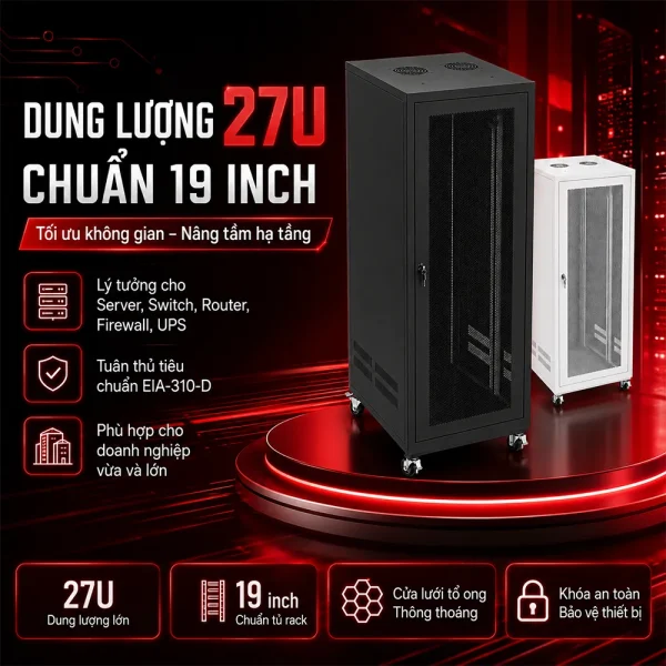 DUNG LƯỢNG TỦ RACK 27U