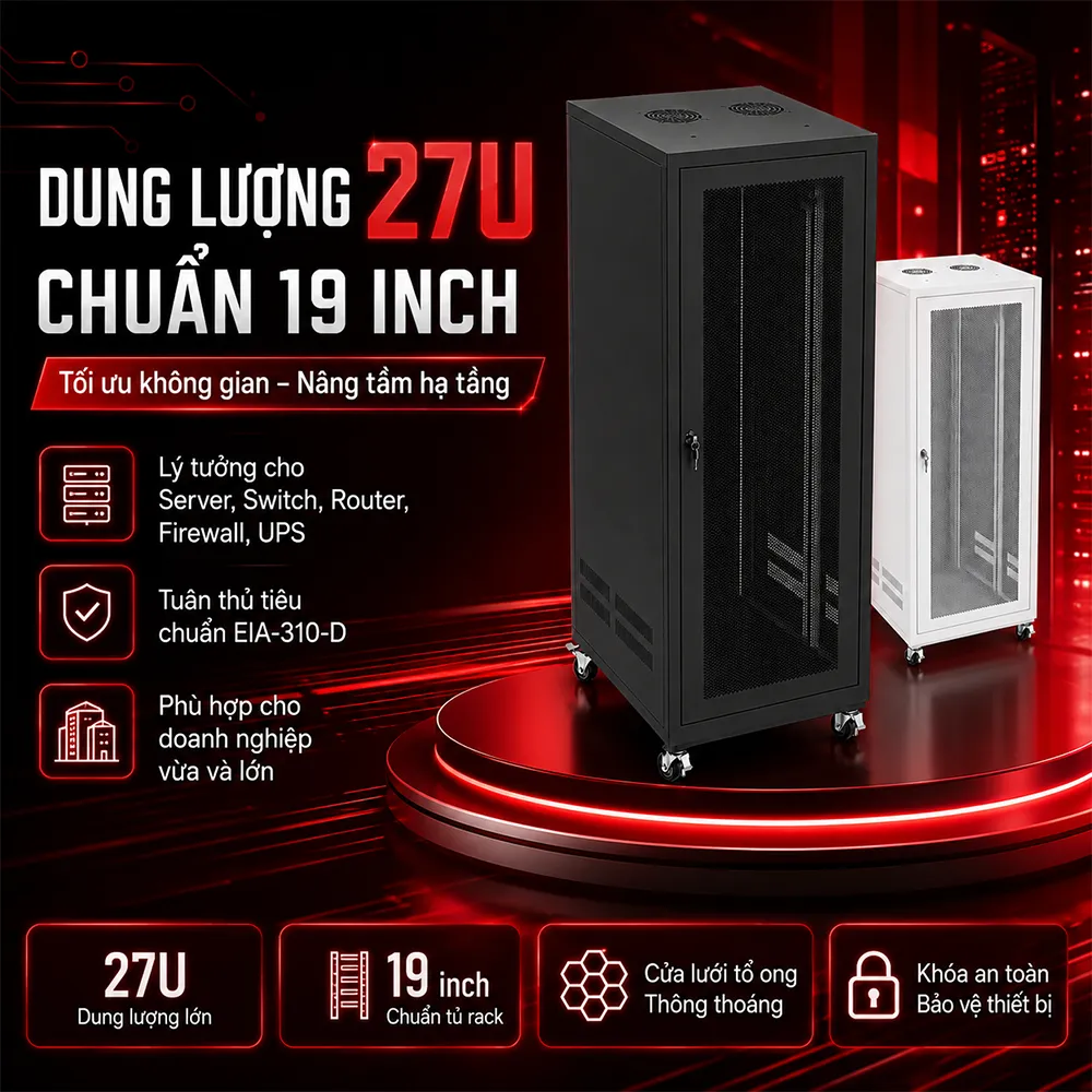 DUNG LƯỢNG TỦ RACK 27U