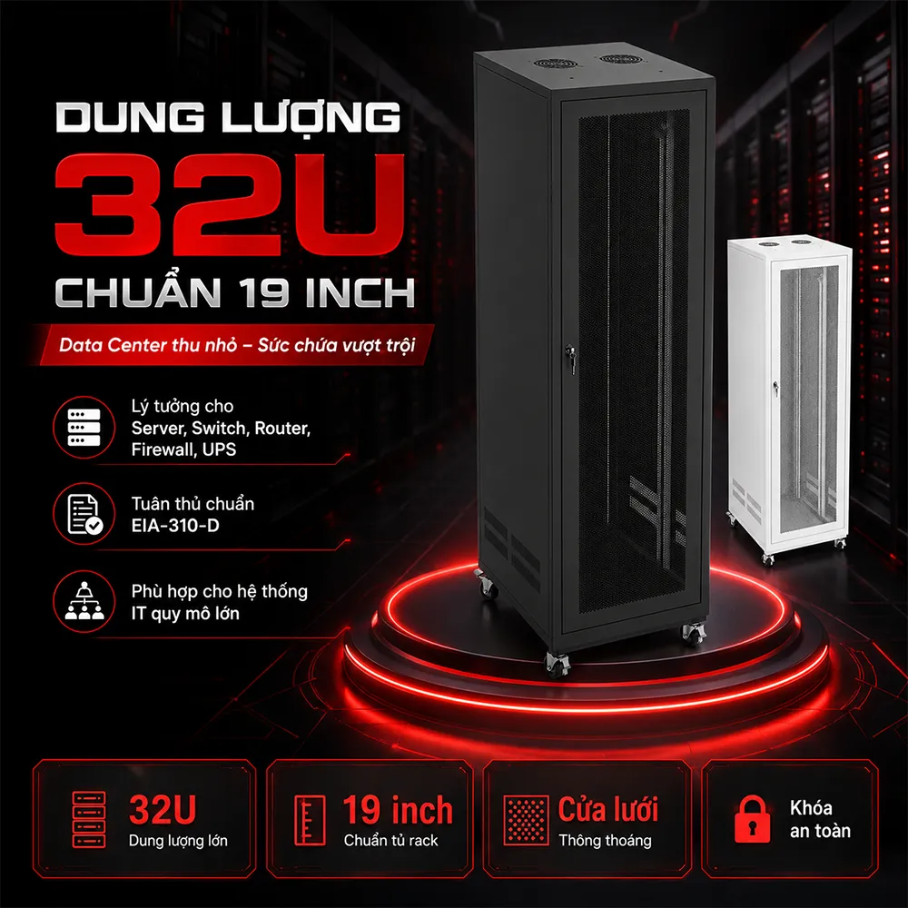 DUNG LƯỢNG TỦ RACK 32U
