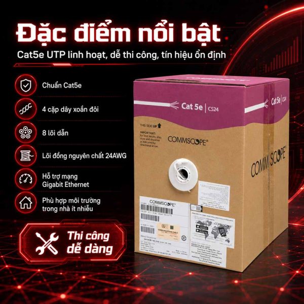 Cáp mạng Cat5e UTP Commscope 6-219590-2