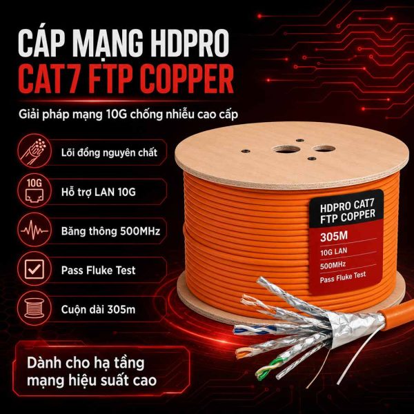 Cáp mạng HDPRO CAT7 FTP COPPER