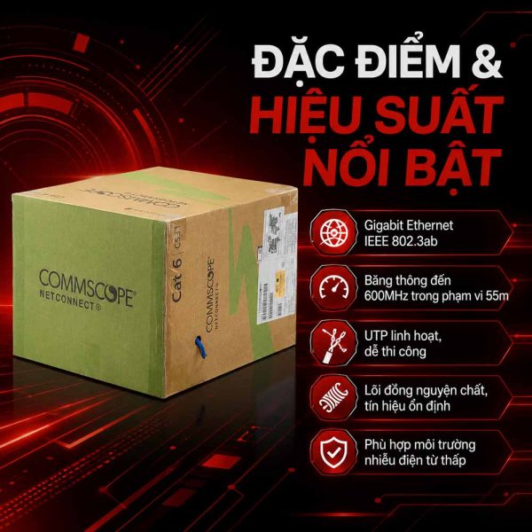 Dây cáp mạng Cat6 UTP COMMSCOPE 1427254-6
