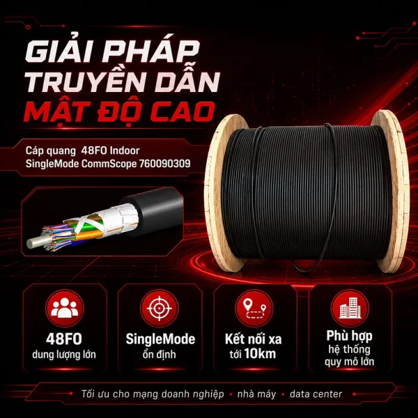 Cáp quang 48FO Indoor SingleMode CommScope 760090309