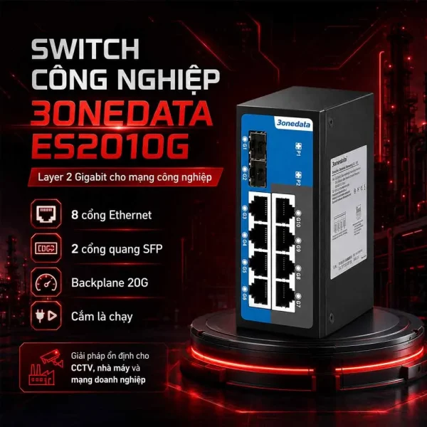 Switch 3onedata ES2010G Layer 2, 8x1G Copper + 2x1G SFP