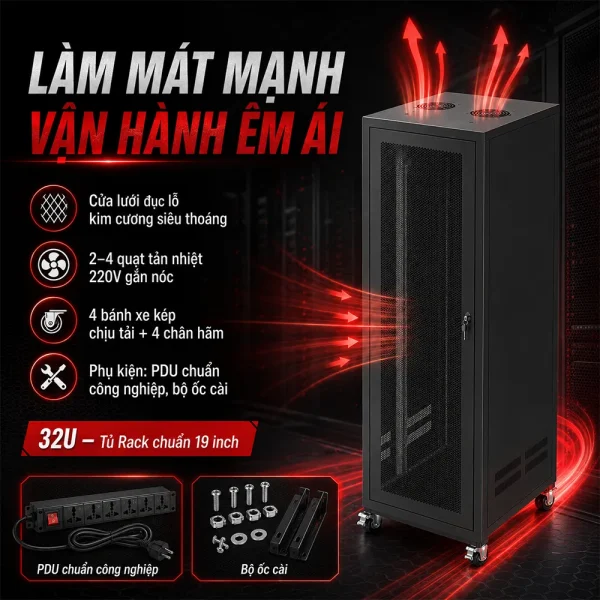 HỆ THỐNG LÀM MÁT TỦ RACK 32U