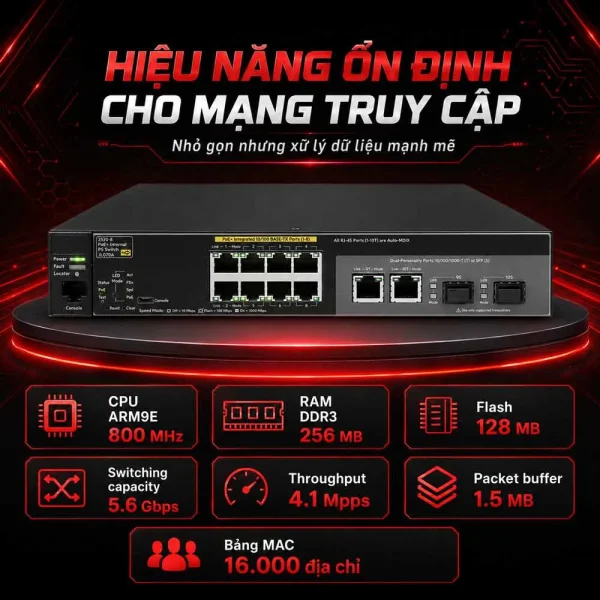 Switch Aruba HPE JL070A 2530 8 PoE+ Internal PS