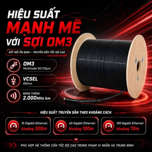 Cáp quang Commscope OM3 4FO Outdoor Y-1427449-3