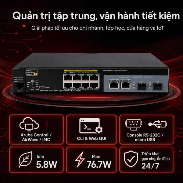 Switch Aruba HPE J9780A 2530 8 PoE+