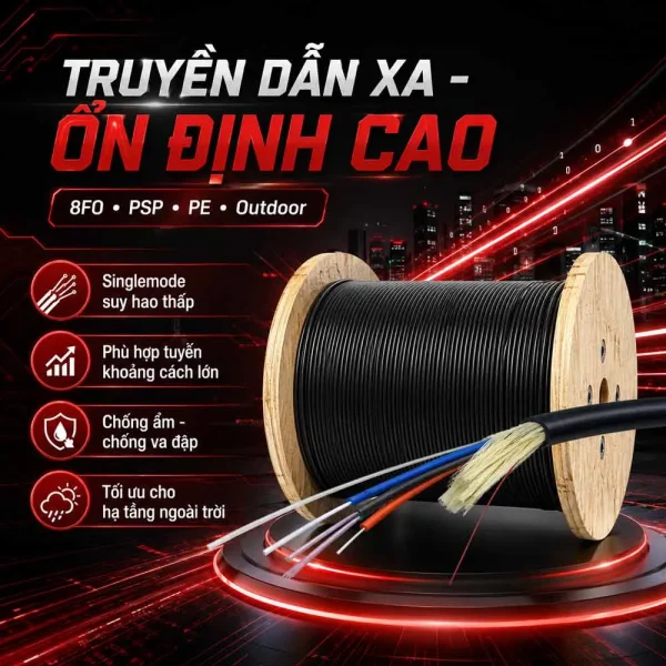 Cáp quang Alantek Singlemode 8FO Outdoor 306-STA708-Y000
