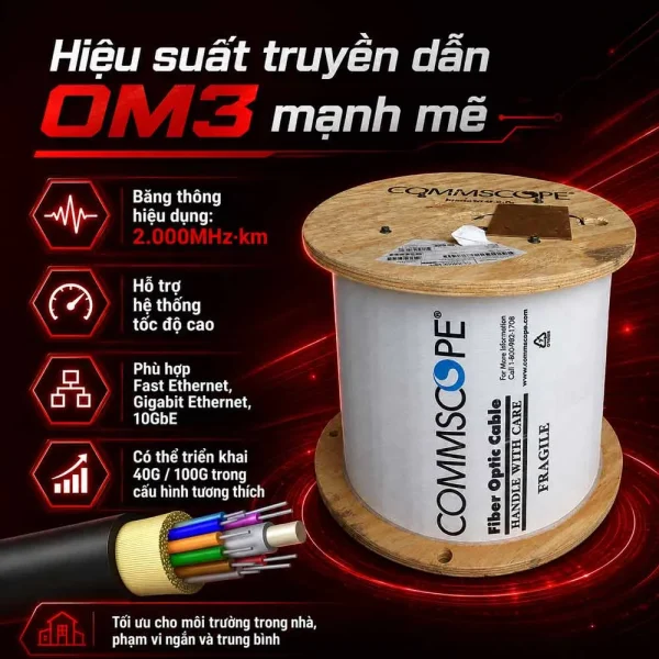 Cáp quang Commscope OM3 6FO Indoor 760039966
