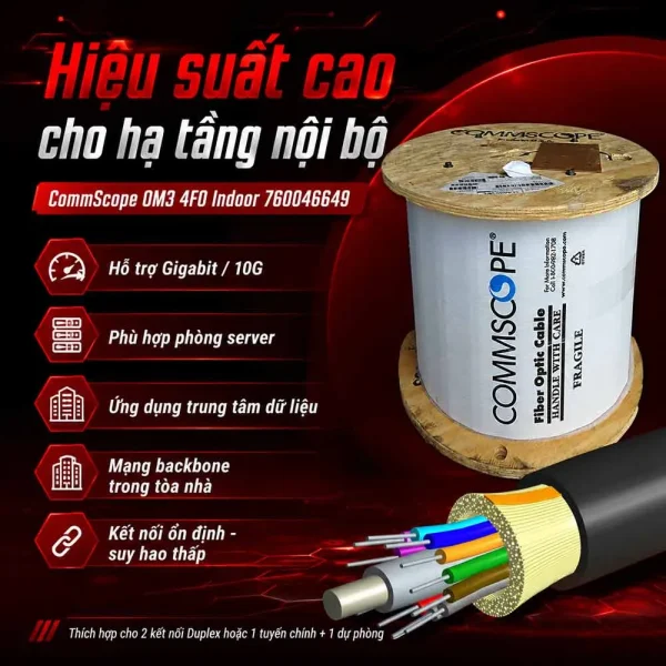 Cáp quang Commscope OM3 4FO Indoor 760046649