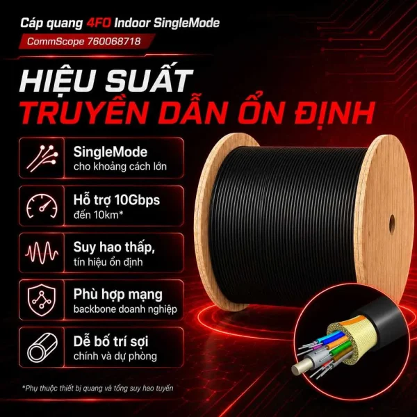 Cáp quang 4FO Indoor SingleMode CommScope 760068718
