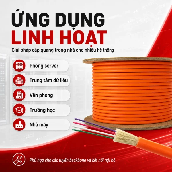 Cáp Quang Alantek 4Core Indoor MultiMode 306-553004-Y0LS