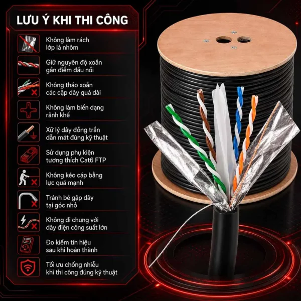 Cáp mạng HDPRO Cat6 FTP Copper