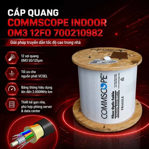 Cáp quang CommScope Indoor OM3 12FO 700210982