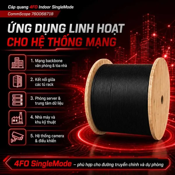 Cáp quang 4FO Indoor SingleMode CommScope 760068718