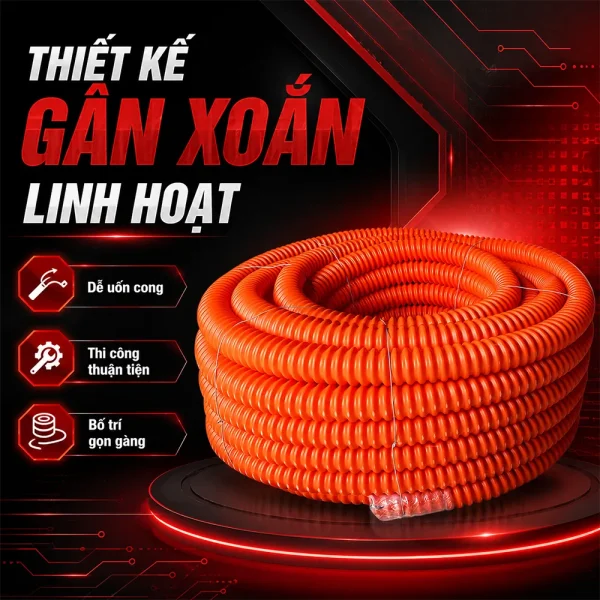 Ống Nhựa Xoắn HDPE 32/25 (Phi 32/25)