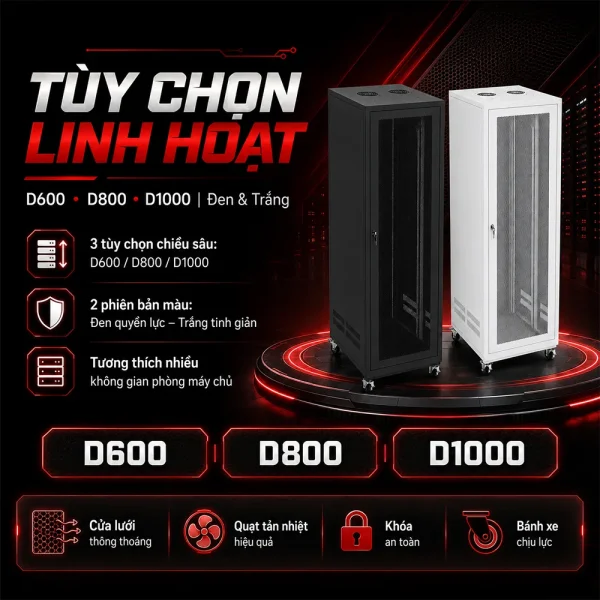 TÙY CHỌN CHIỀU SÂU TỦ RACK 32U