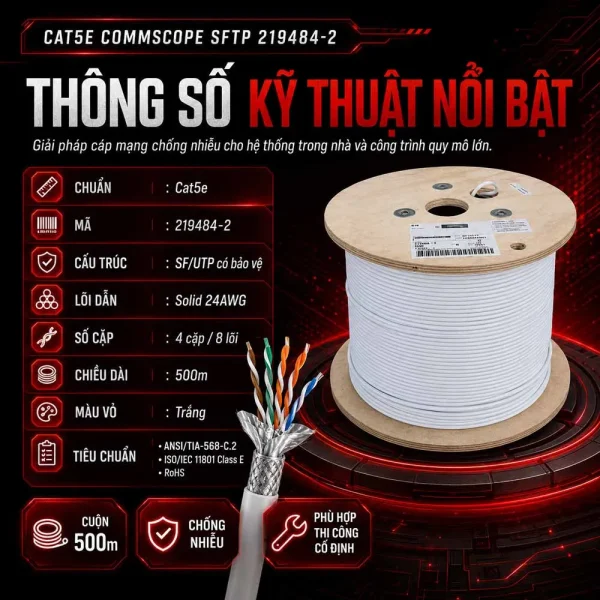 Cáp mạng 25 đôi Cat5e UTP COMMSCOPE 1499418-1