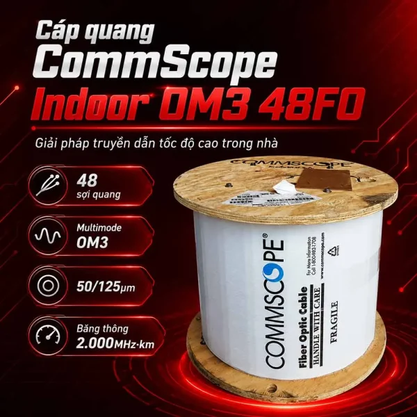 Cáp quang CommScope Indoor OM3 48FO 760010371