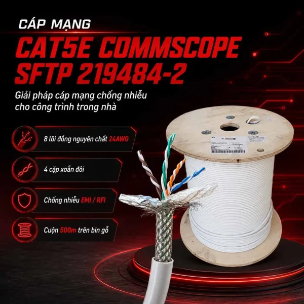 Cáp mạng Cat5e Commscope SFTP 219484-2