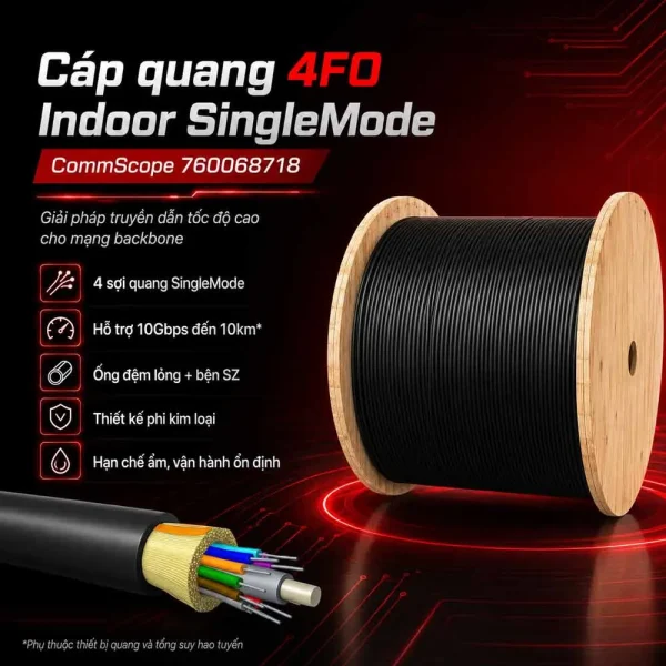 Cáp quang 4FO Indoor SingleMode CommScope 760068718