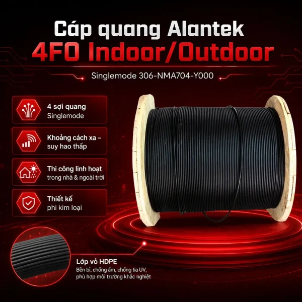 Cáp quang Alantek Singlemode 4FO 306-NMA704-Y000