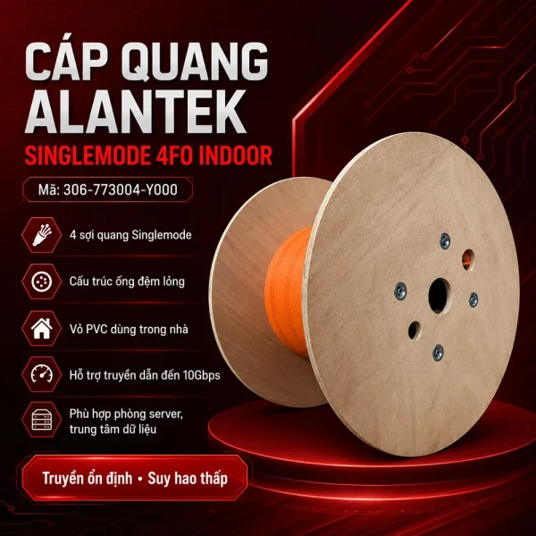 Cáp quang Alantek Singlemode 4FO Indoor 306-773004-Y000