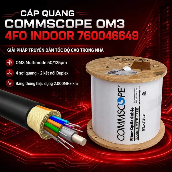 Cáp quang Commscope OM3 4FO Indoor 760046649
