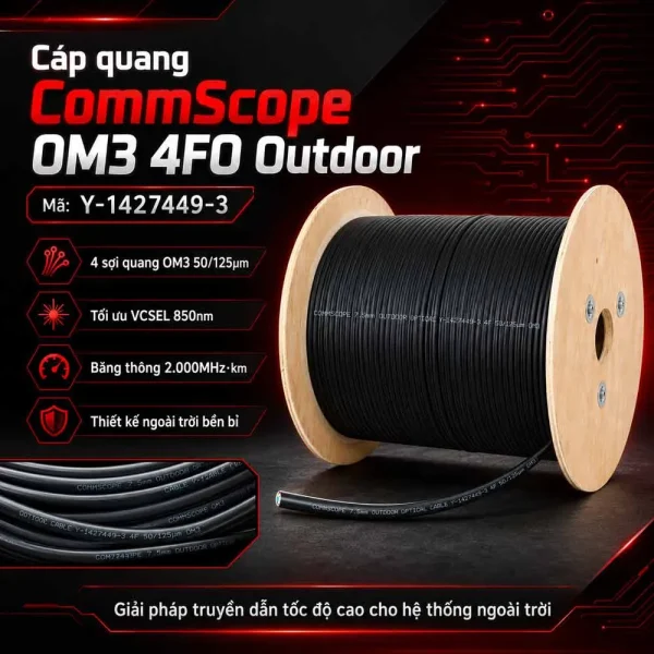 Cáp quang Commscope OM3 4FO Outdoor Y-1427449-3