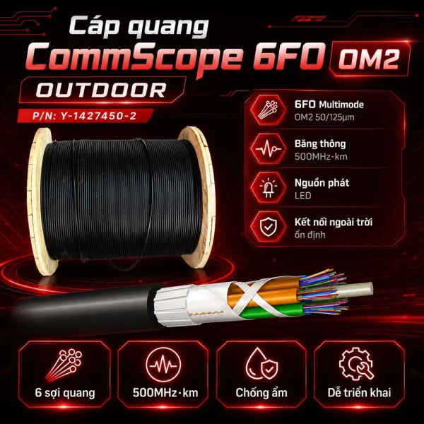 Cáp quang CommScope 6FO OM2 Outdoor Y-1427450-2