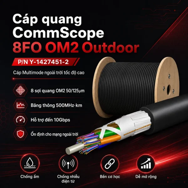 Cáp quang CommScope 8FO OM2 Outdoor Y-1427451-2