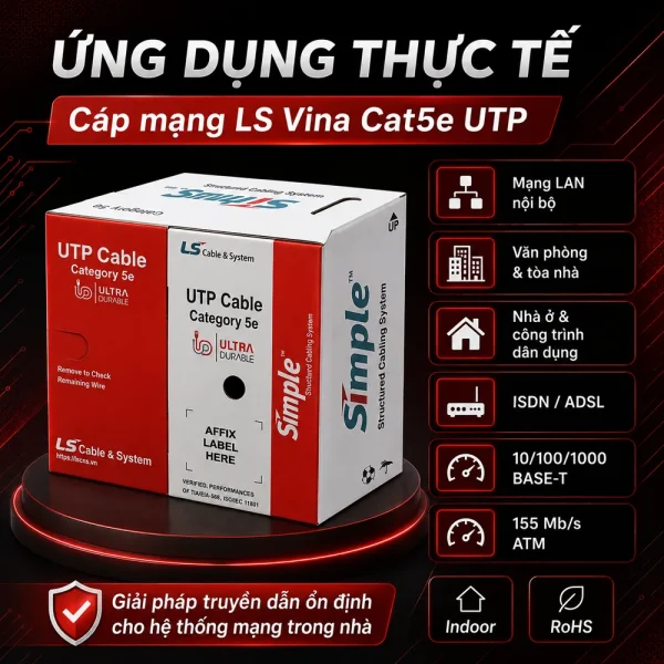 Ứng dụng Cáp mạng LS Cat5e