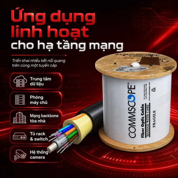 Cáp quang CommScope Indoor OM3 24FO 760070292