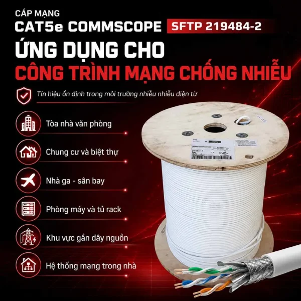 Cáp mạng Cat5e Commscope SFTP 219484-2
