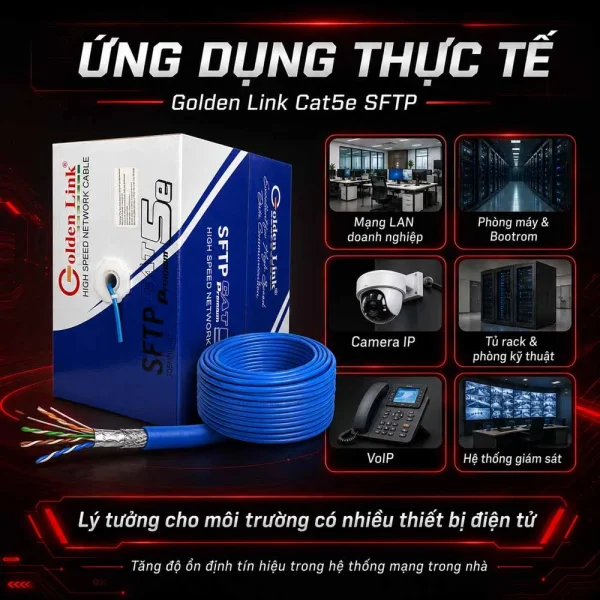 Dây cáp mạng Golden Link Cat5e SFTP