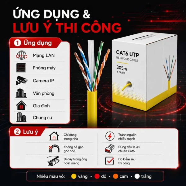 Dây cáp mạng Golden Link Cat6 UTP