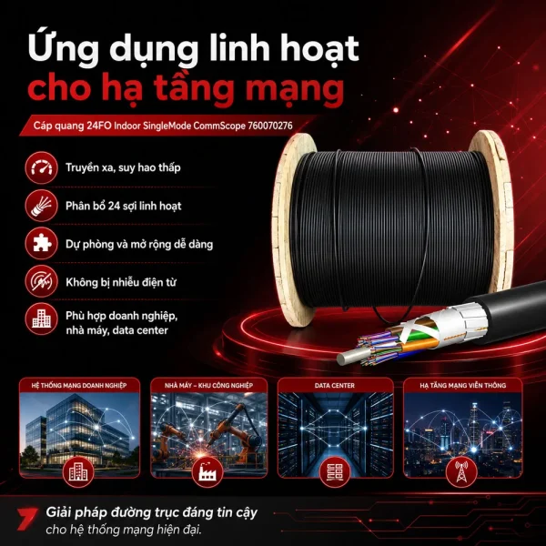 Cáp quang 24FO Indoor SingleMode CommScope 760070276