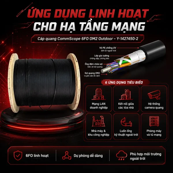 Cáp quang CommScope 6FO OM2 Outdoor Y-1427450-2