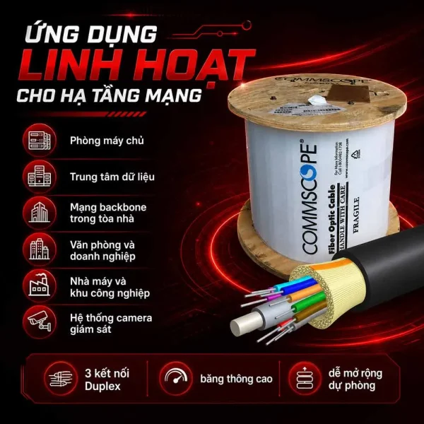 Cáp quang Commscope OM3 6FO Indoor 760039966