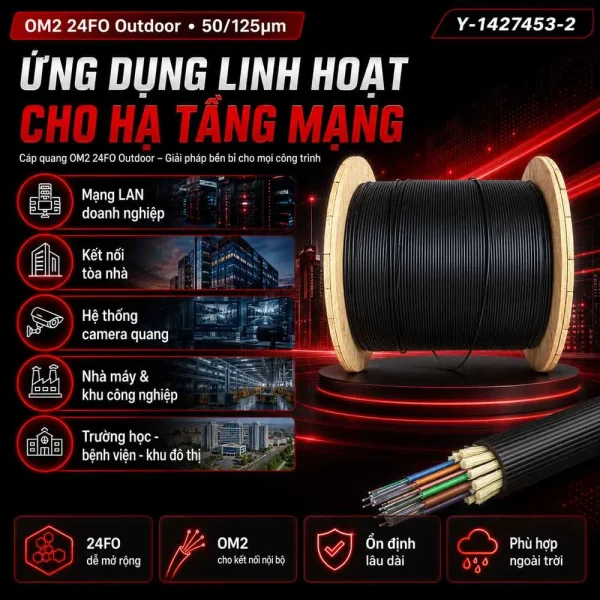 Cáp quang CommScope 24FO OM2 Outdoor Y-1427453-2