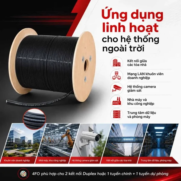 Cáp quang Commscope OM3 4FO Outdoor Y-1427449-3