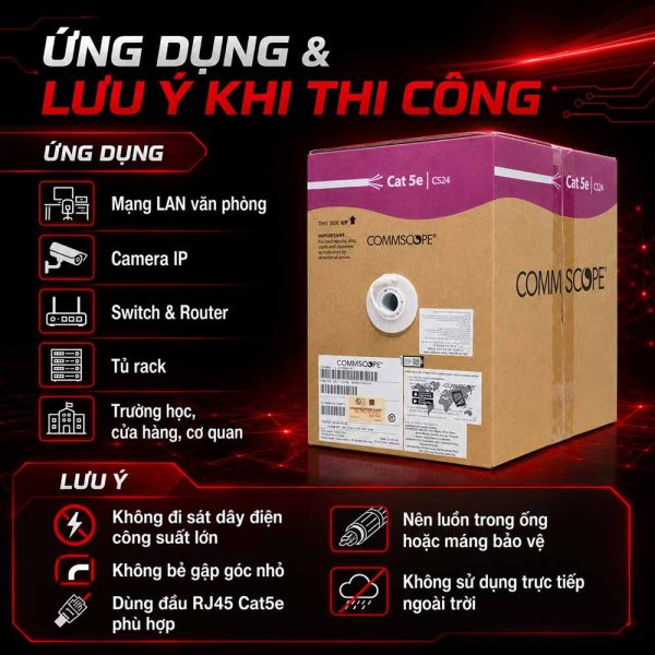 Cáp mạng Cat5e UTP Commscope 6-219590-2