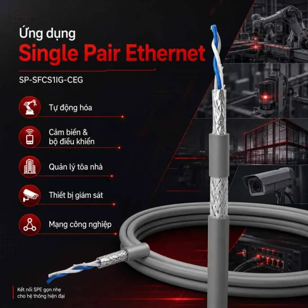 Cáp mạng Ethernet SPE PANDUIT 1 Pair S/FTP SP-SFCS1IG-CEG