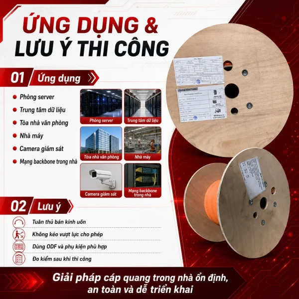 Cáp quang Alantek Singlemode 4 FO Indoor 306-773004-Y0LS